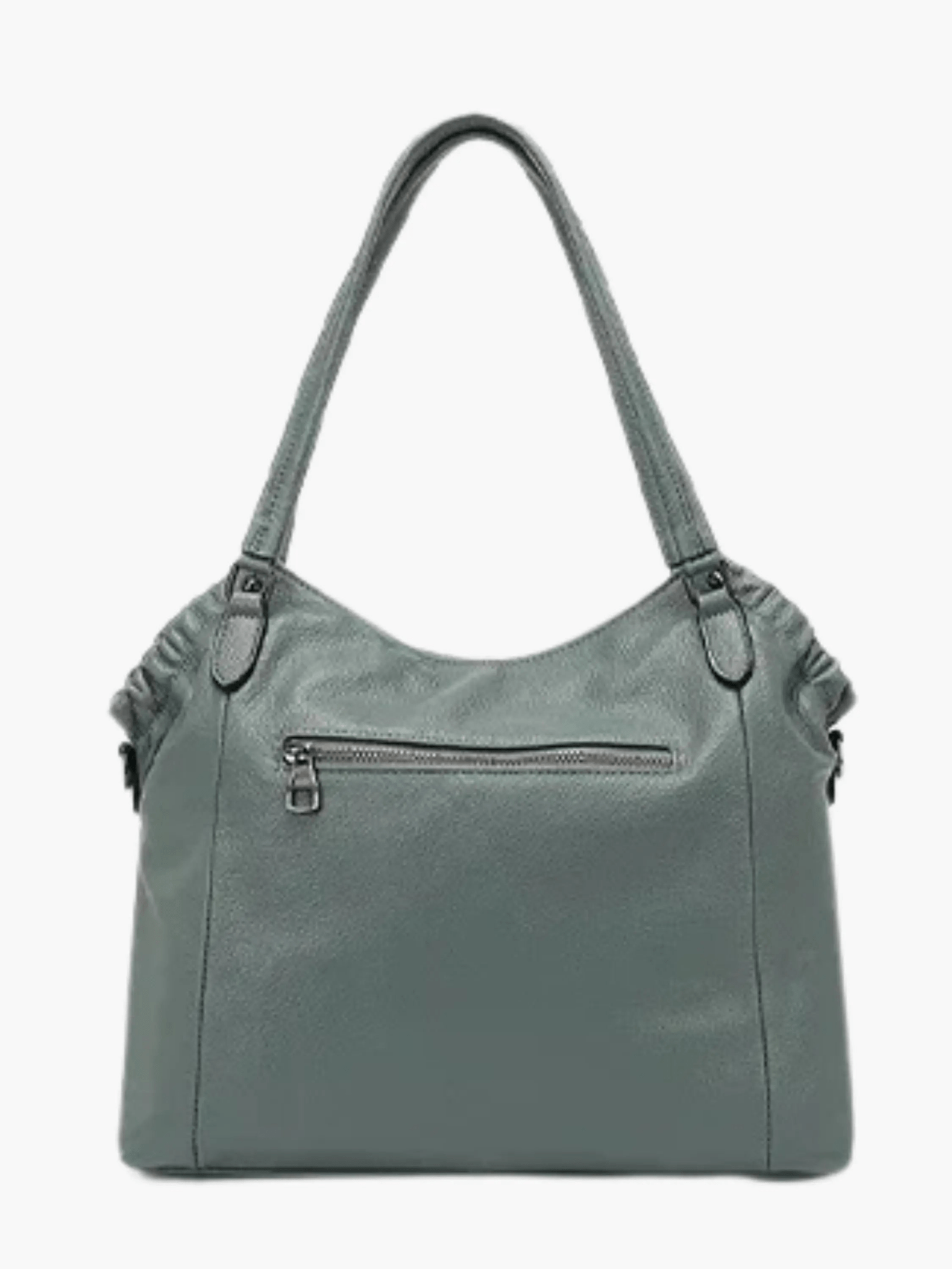 Talyssia | Luxe Slate Blue Leather Tote Bag – Chic & Functional