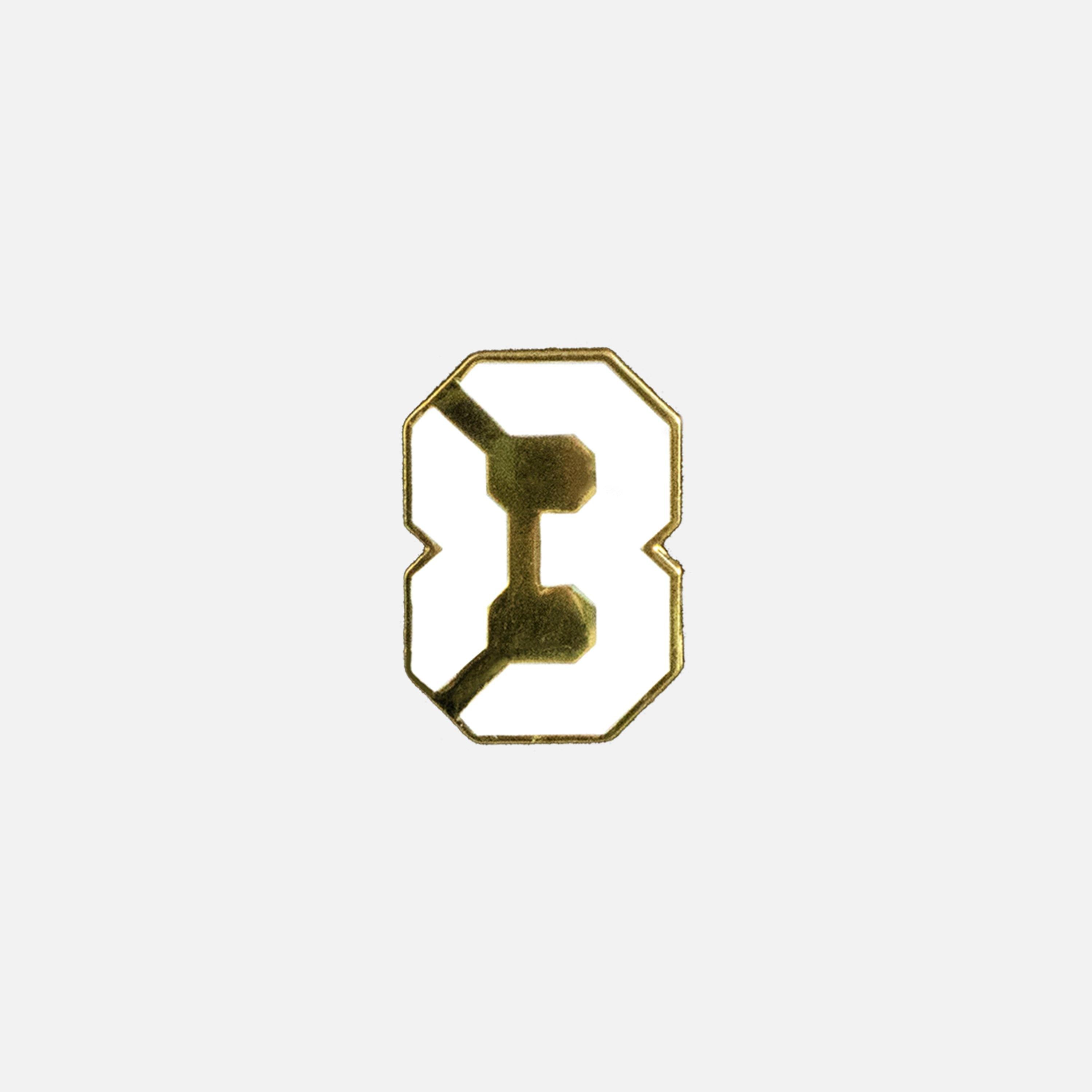 83 LOGO LAPEL PIN - WHITE