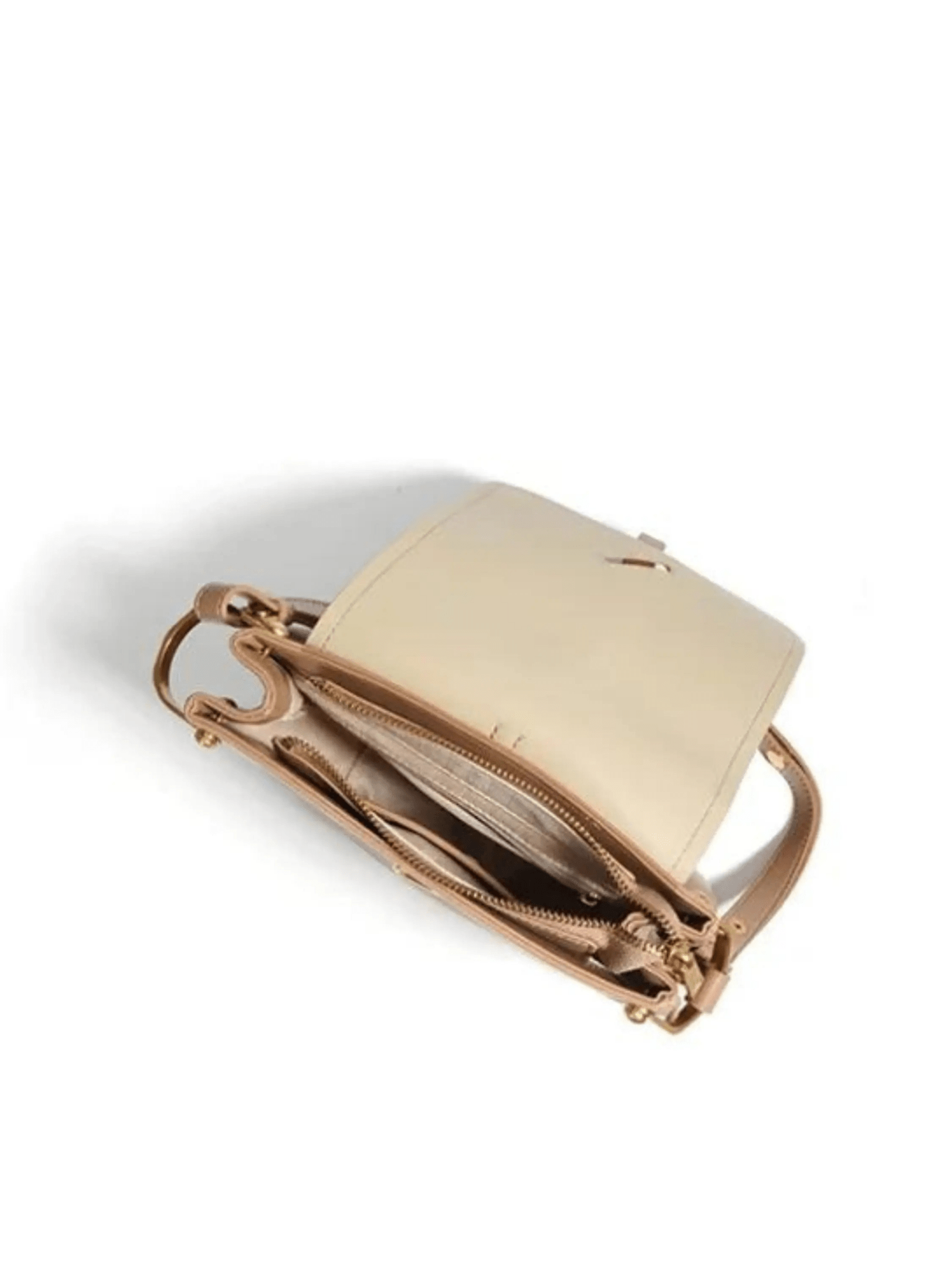 Amelie | Luxe Two-Tone Leather Saddle Bag – Classic & Chic
