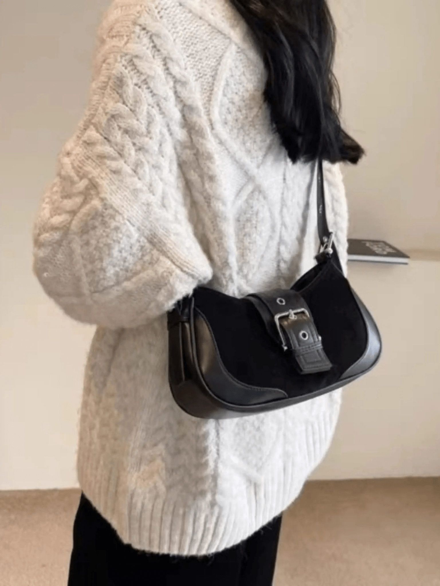 Juliette | Luxe Brown Suede Shoulder Bag – Vintage & Sophisticated