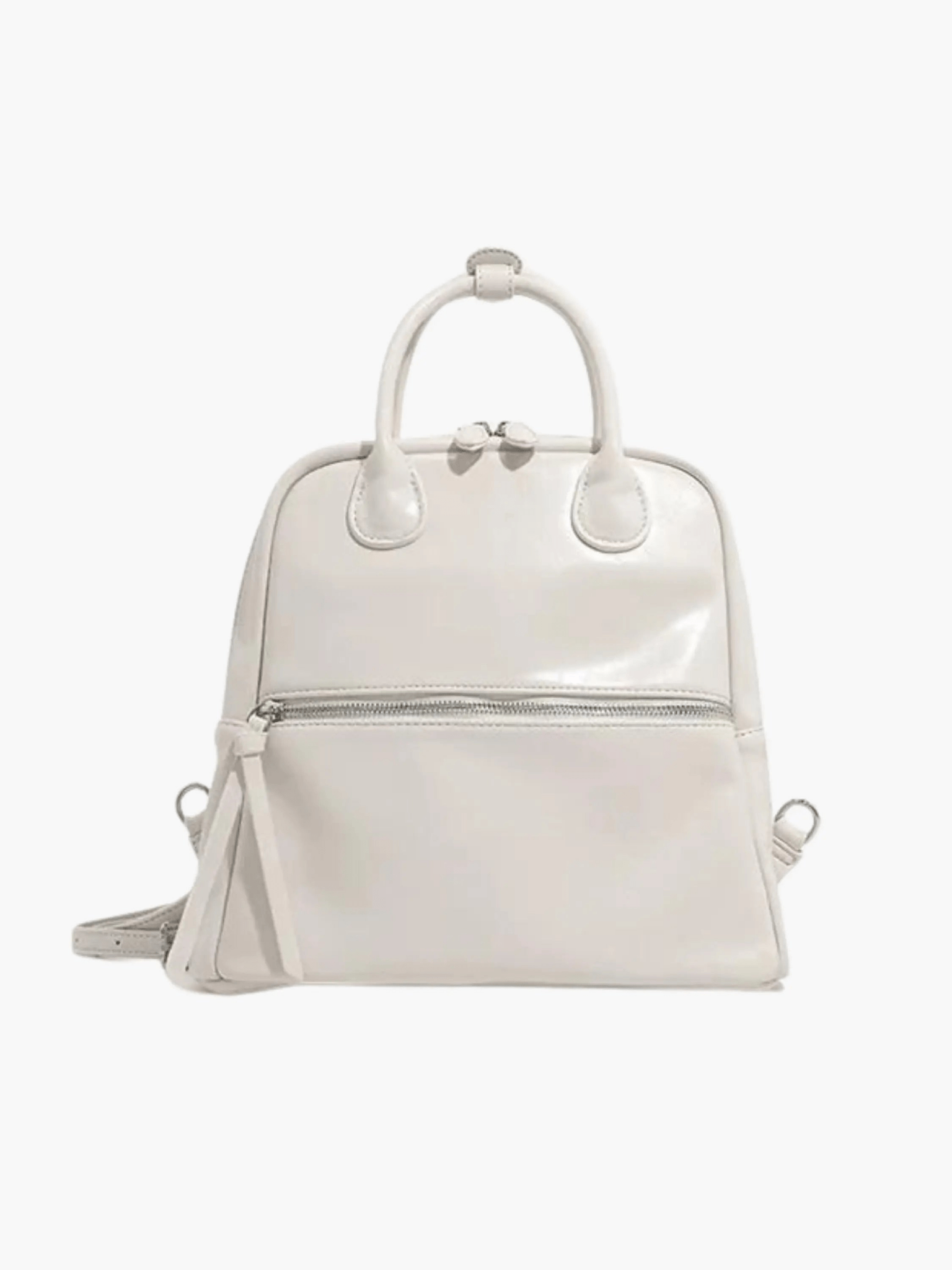 Nyx | Glossy Black Leather Backpack – Bold & Timeless