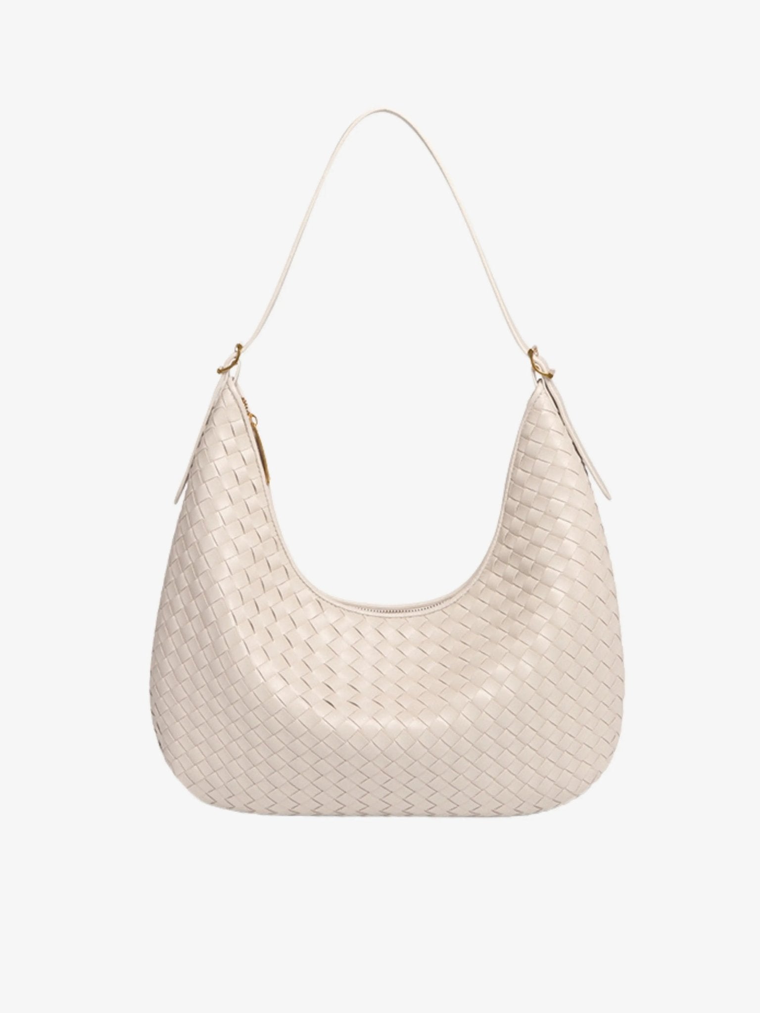Siena | Brown Woven Leather Shoulder Bag – Sophisticated & Timeless