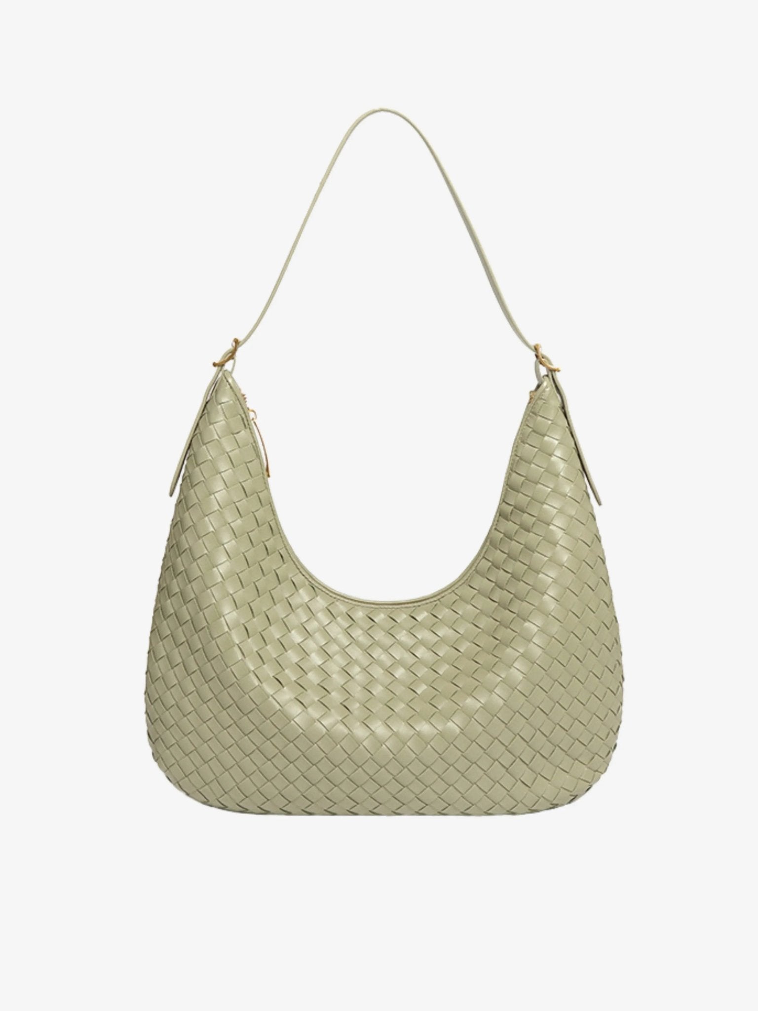 Siena | Brown Woven Leather Shoulder Bag – Sophisticated & Timeless