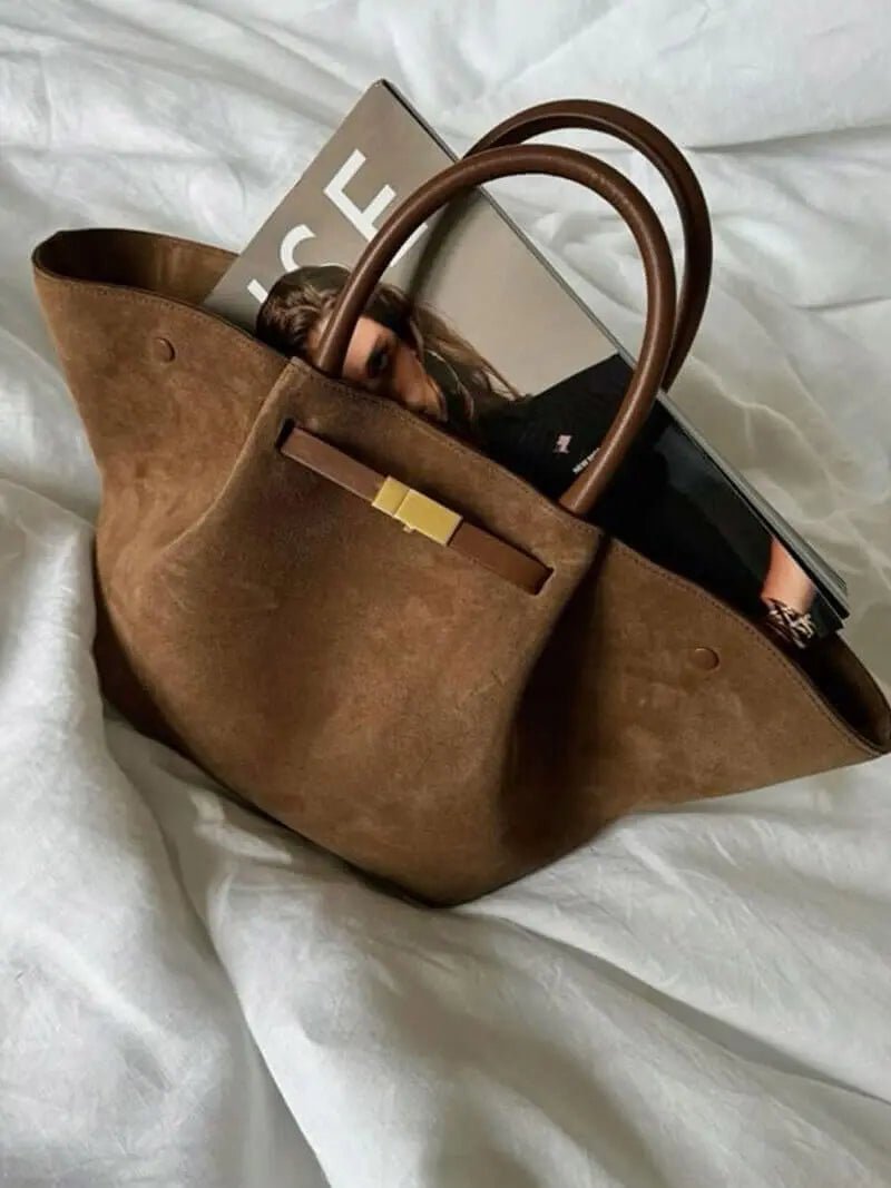 Melany | Suede Tote Bag with Structured Silhouette