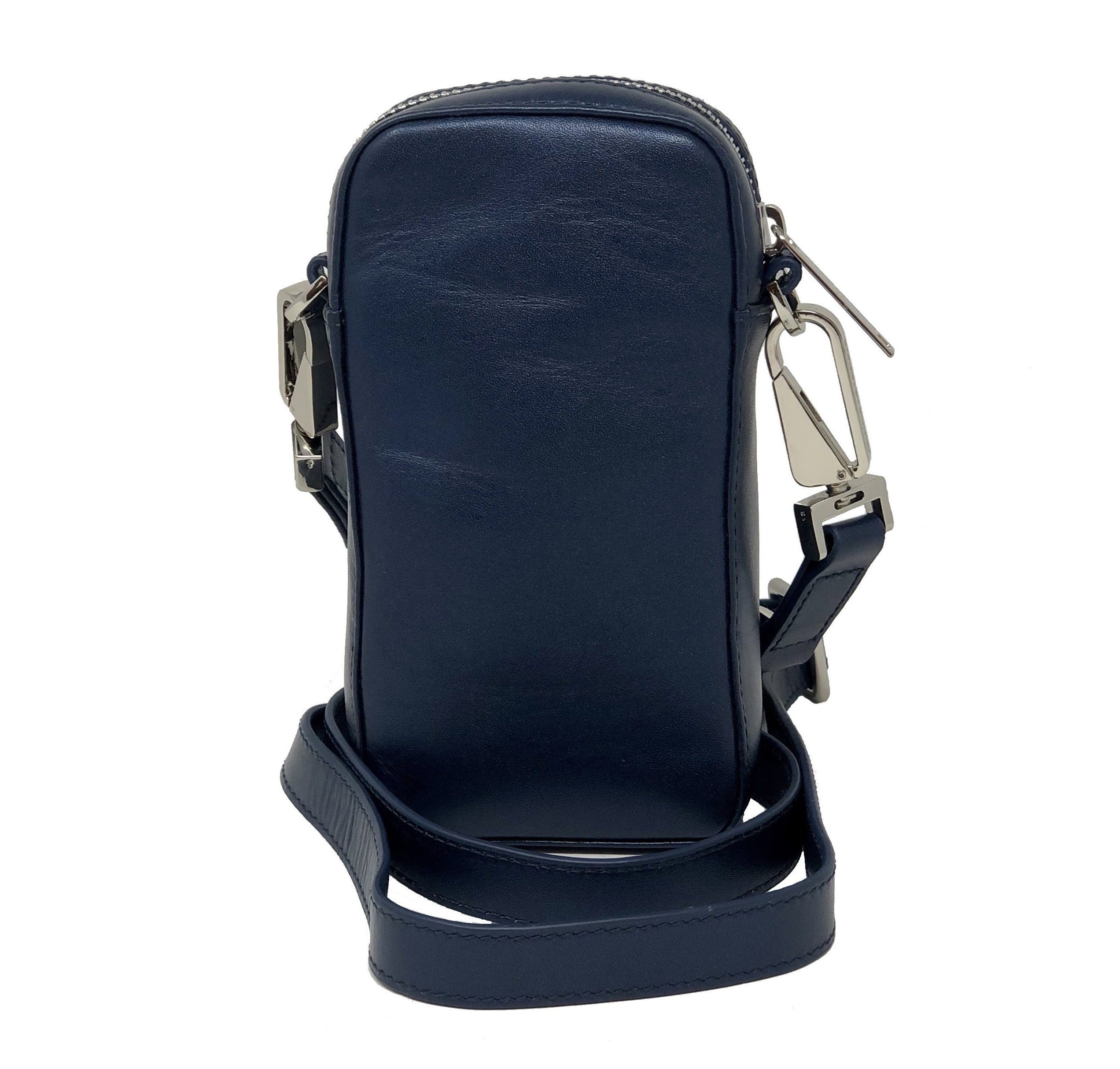 Petit Sac à bandoulière en Cuir Bleu Marine | Marie-Pierre