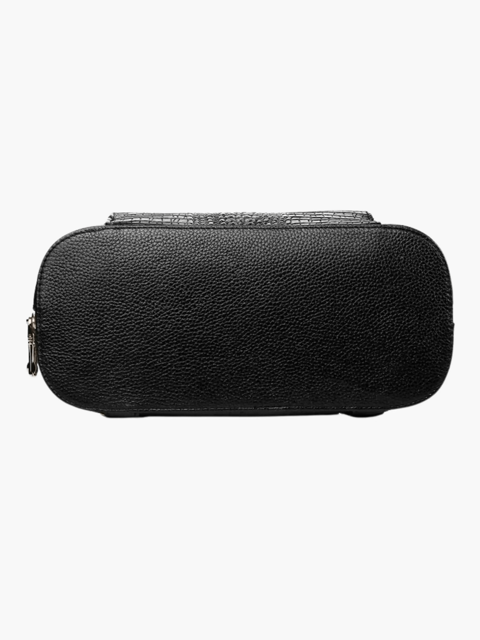 Zephira | Black Croc-Embossed Leather Backpack – Bold & Sophisticated
