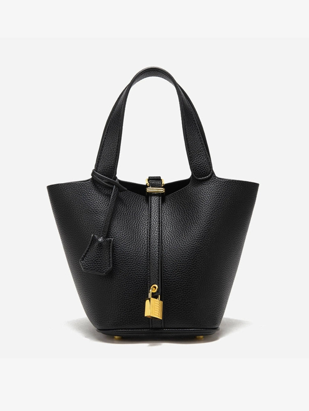 Elaris | Luxe Taupe Leather Bucket Bag – Timeless & Elegant