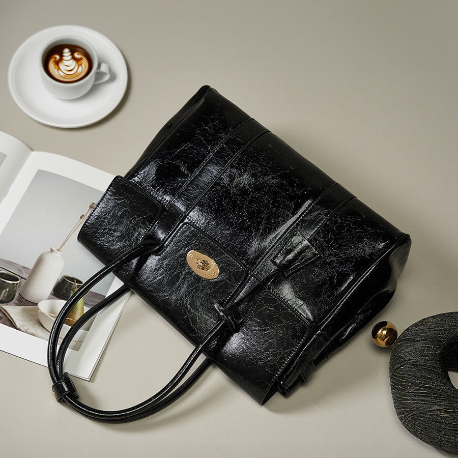 Victoria | White Structured Tote Bag – Elegant & Timeless