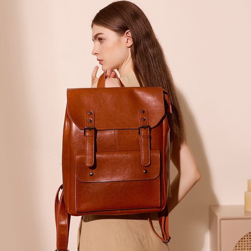 Meliora | Vintage Brown Leather Backpack – Classic, Durable & Stylish