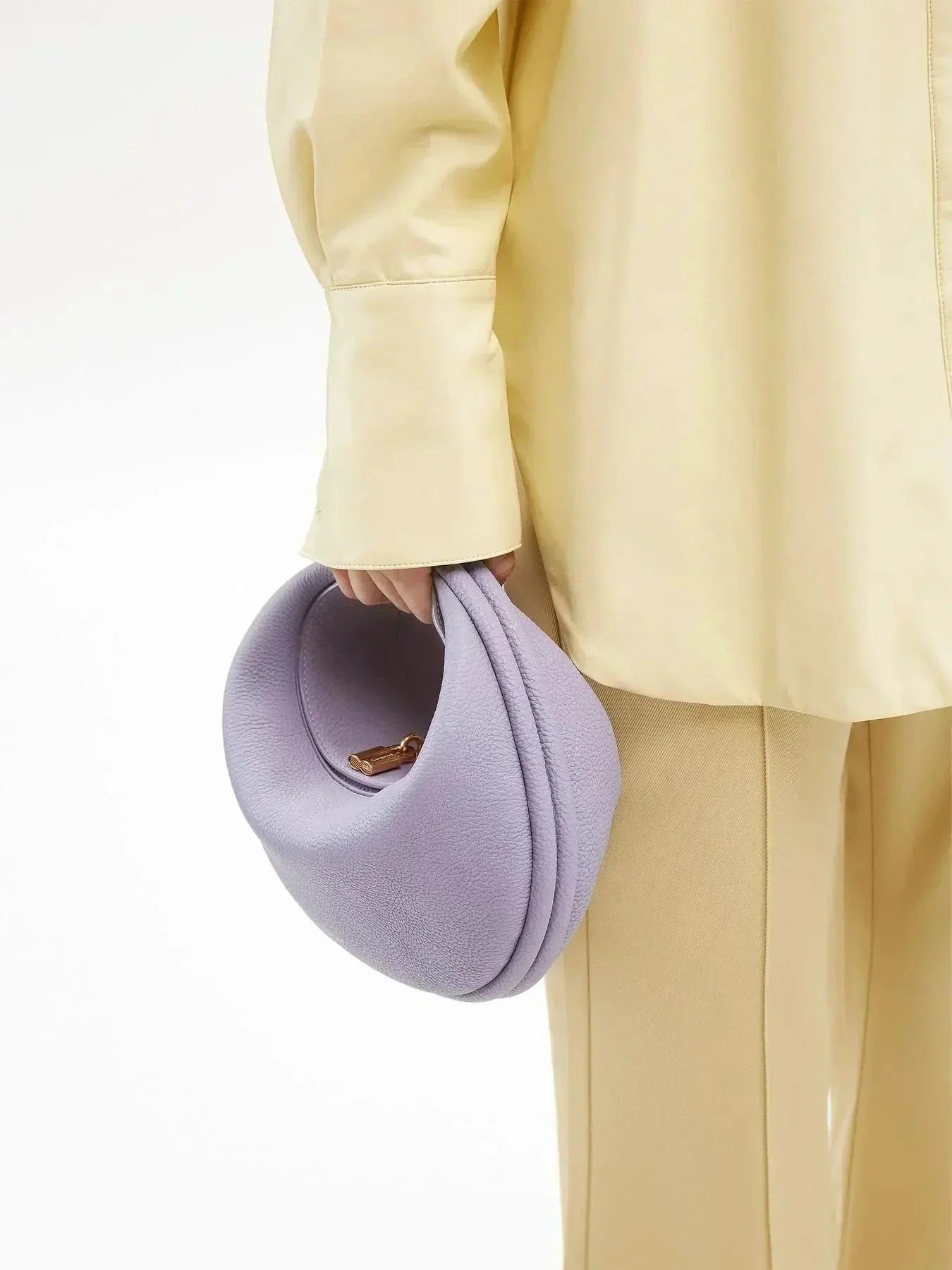 Virelia | Lavender Crescent Shoulder Bag – Elegant & Chic