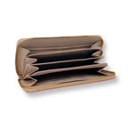 Portefeuille en cuir véritable Rose Blush, Carla
