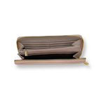 Portefeuille en cuir véritable Rose Blush, Carla