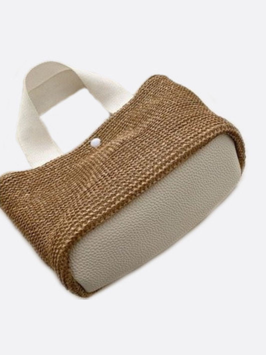 Luna Mini Straw Tote – Natural Woven Handbag