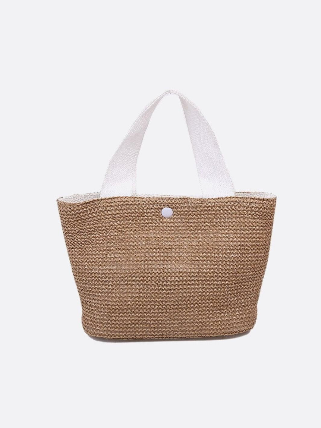 Luna Mini Straw Tote – Natural Woven Handbag
