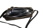 Petit sac à Bandoulière Portefeuille en Cuir Vernis Noir Patin, Carmen - PRÉCOMMANDE
