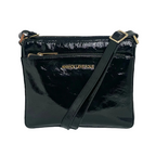 Sac à bandoulière noir patin souple | Gisele petit