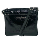 Sac à bandoulière noir patin souple | Gisele petit