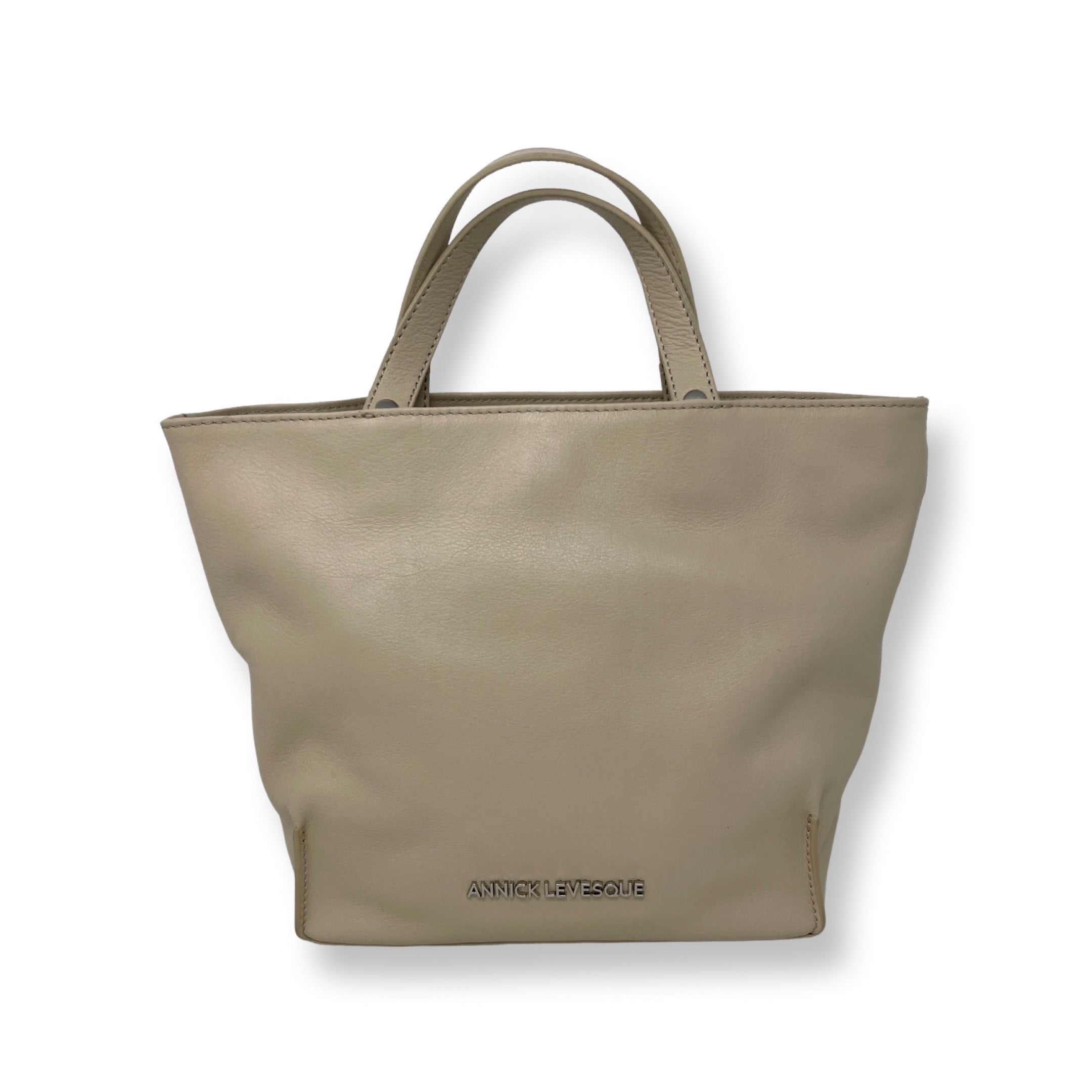 Sac Transformable en Cuir Véritable Beige, Kelly