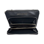 Petit sac à Bandoulière Portefeuille en Cuir Véritable noir, Carmen - PRÉCOMMANDE
