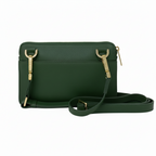 Petit Sac bandoulière en Cuir Véritable Vert - Anita