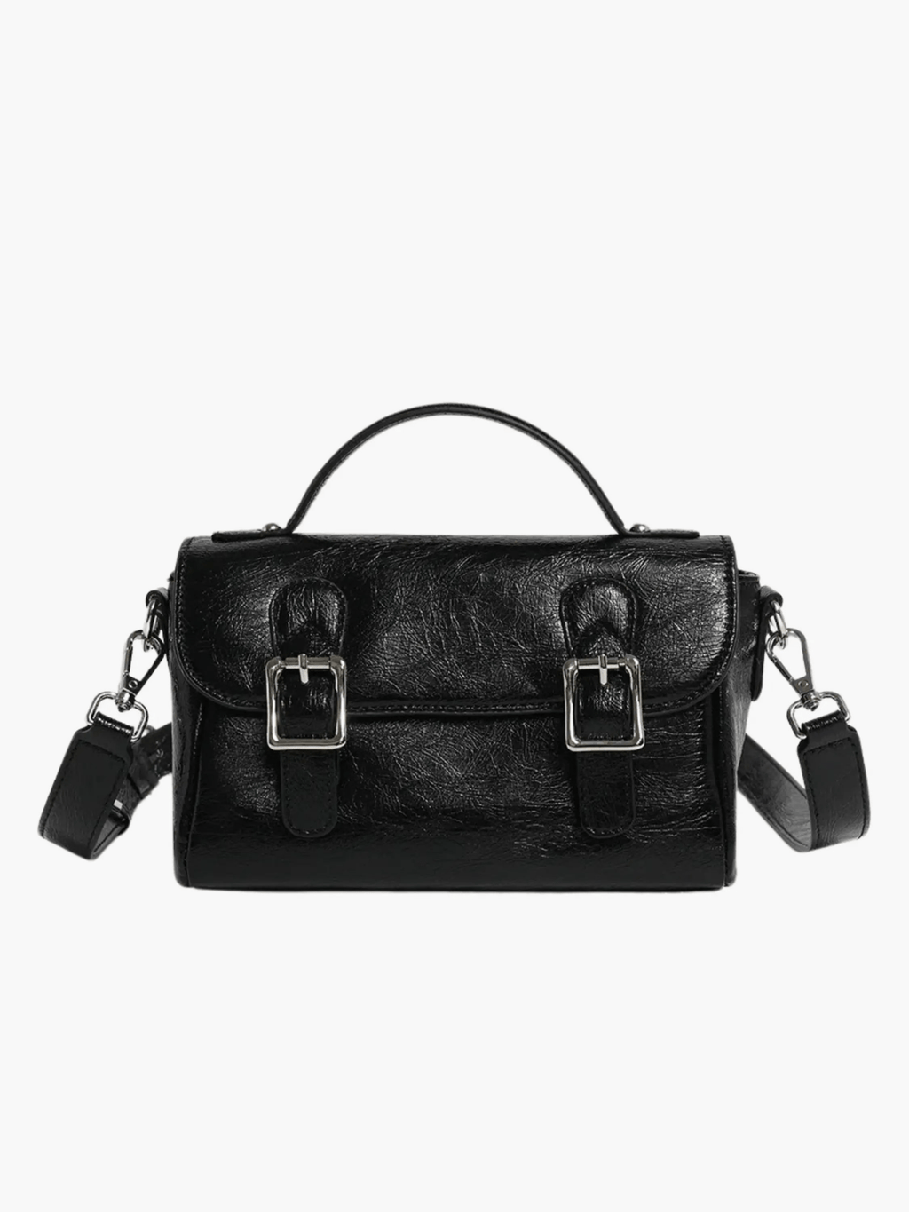 Amelie | Blush Pink Buckle Crossbody Bag – Vintage Charm