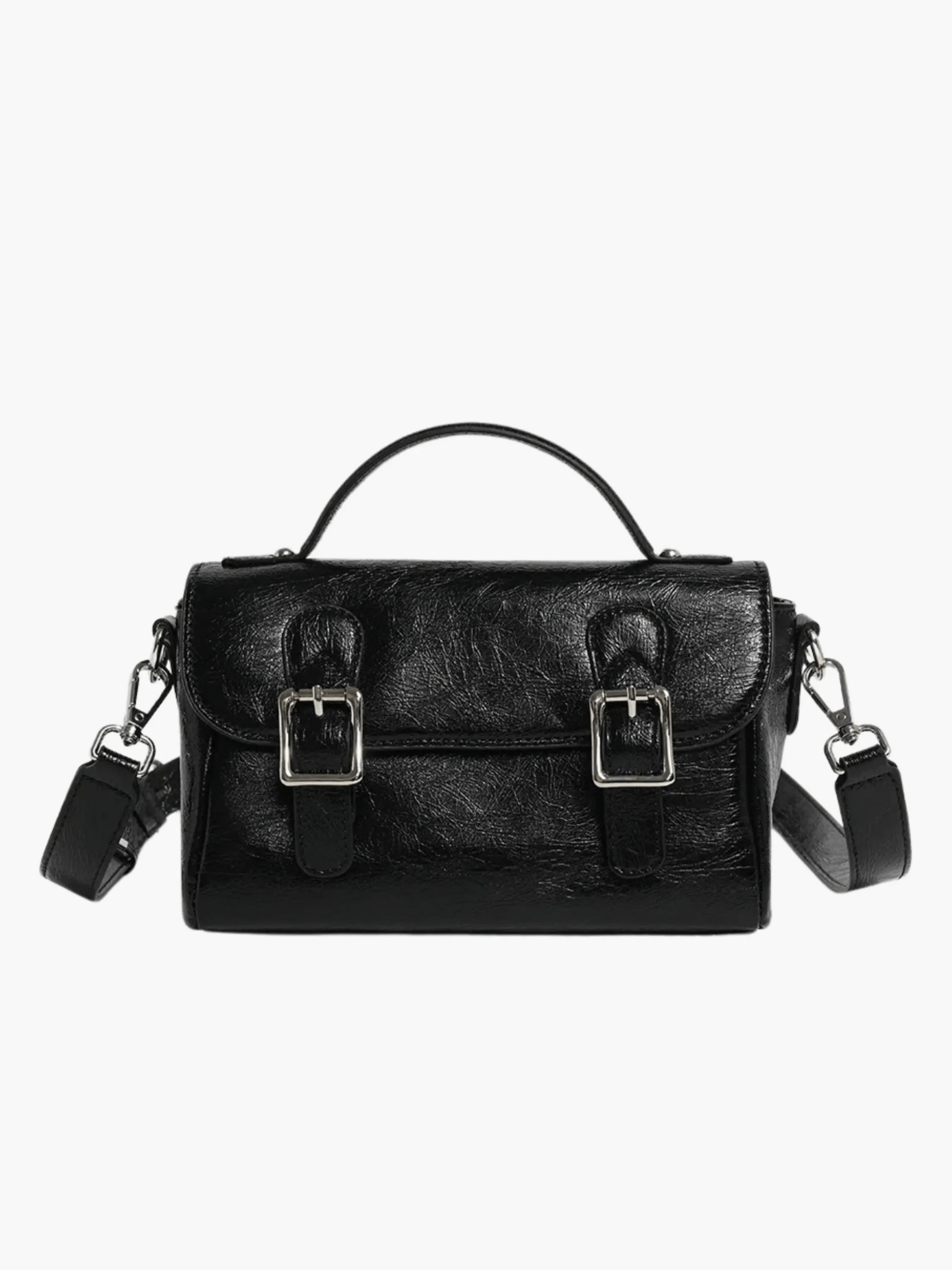 Amelie | Blush Pink Buckle Crossbody Bag – Vintage Charm