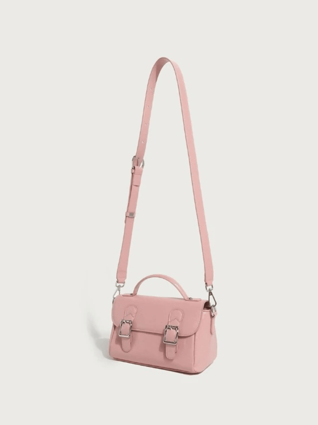 Amelie | Blush Pink Buckle Crossbody Bag – Vintage Charm