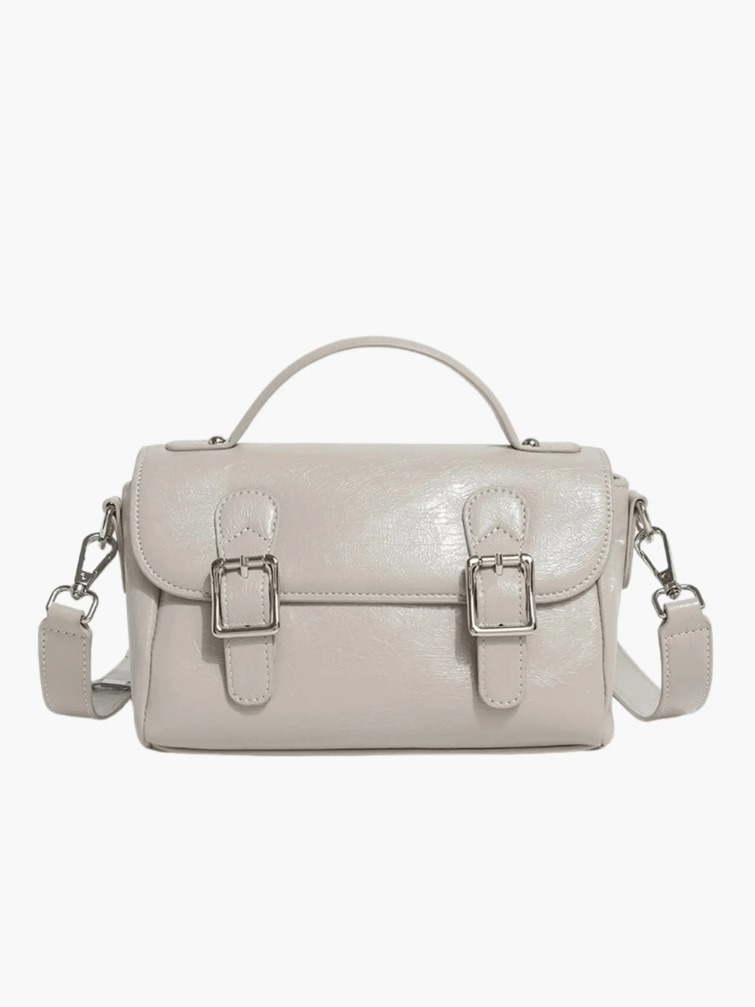 Amelie | Blush Pink Buckle Crossbody Bag – Vintage Charm