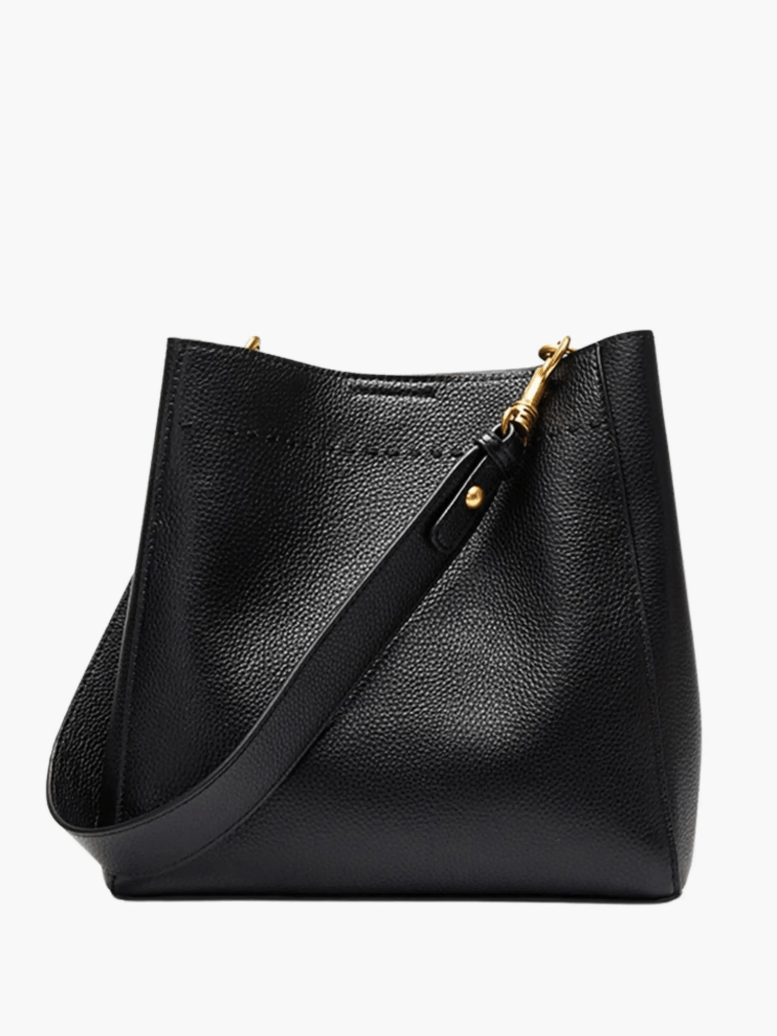 Camille | Luxe Brown Leather Bucket Bag – Classic & Versatile