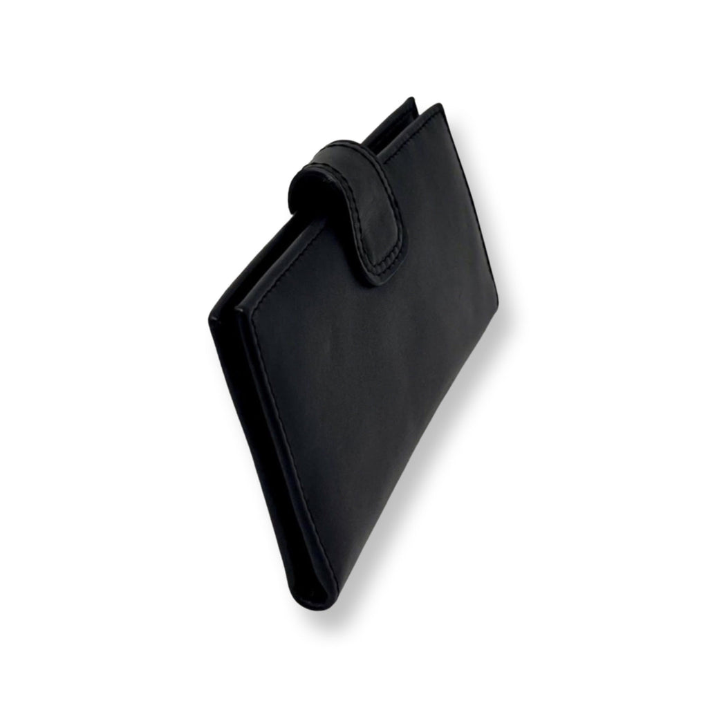Petit Portefeuille en cuir véritable Denise, Noir
