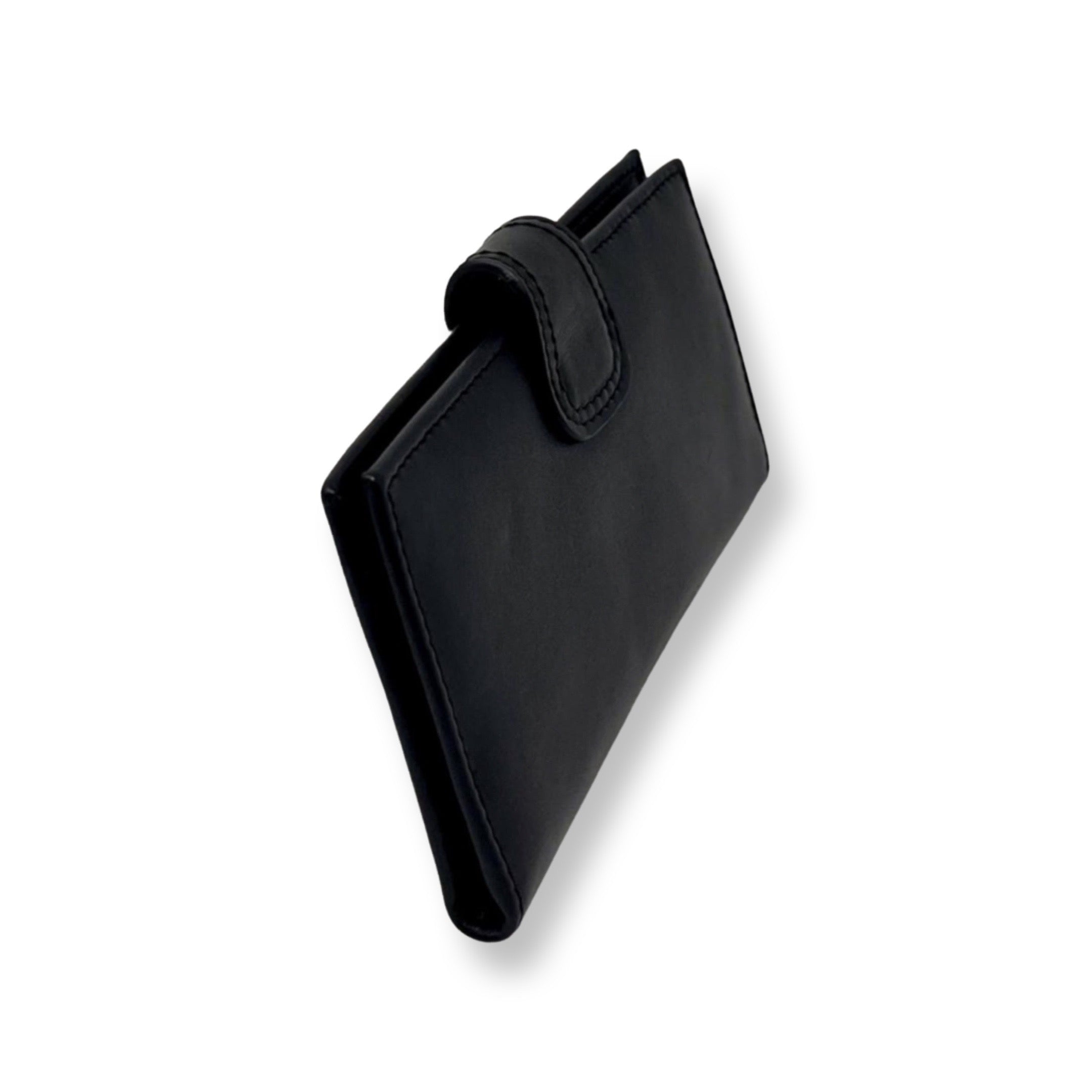 Petit Portefeuille en cuir véritable Denise, Noir