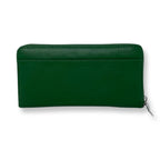 Petit portefeuille en cuir vert - Carla
