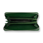 Petit portefeuille en cuir vert - Carla
