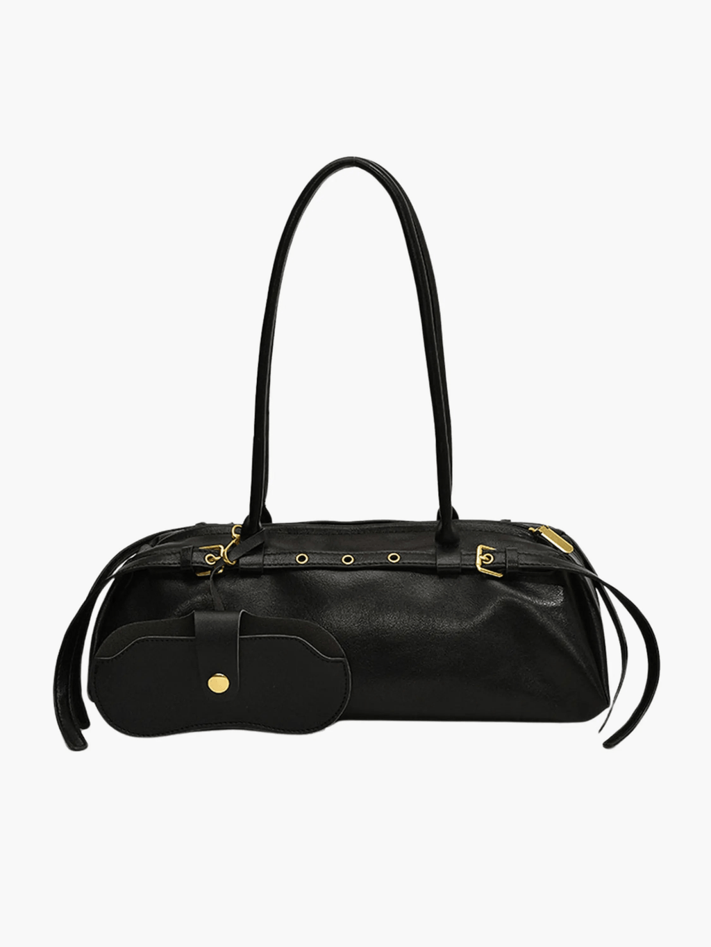 Sylvaris | Black Leather Shoulder Bag – Sleek & Sophisticated