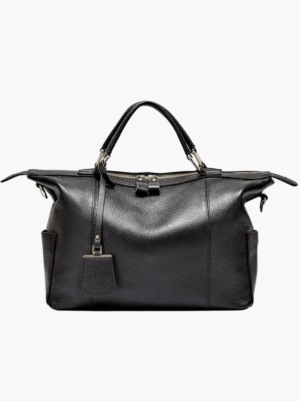 Madeline | Brown Leather Weekender Tote – Chic & Spacious