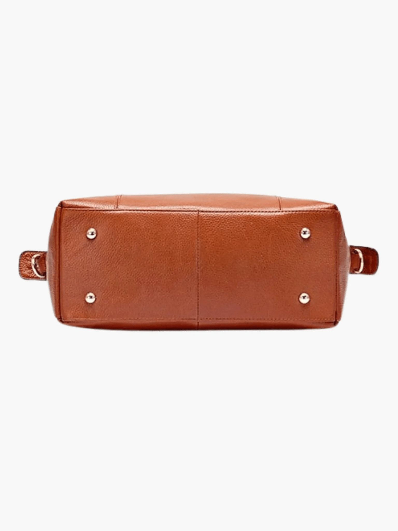 Madeline | Brown Leather Weekender Tote – Chic & Spacious