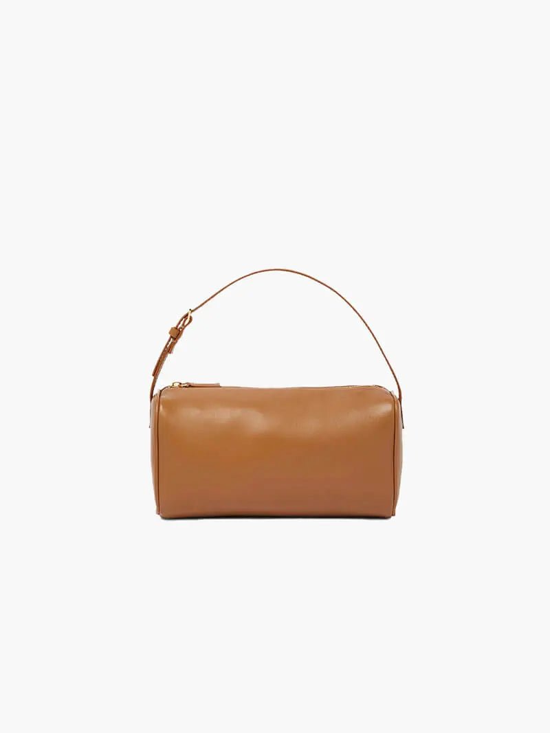 Ruby Suede Shoulder Bag, Compact Minimalist Evening Handbag