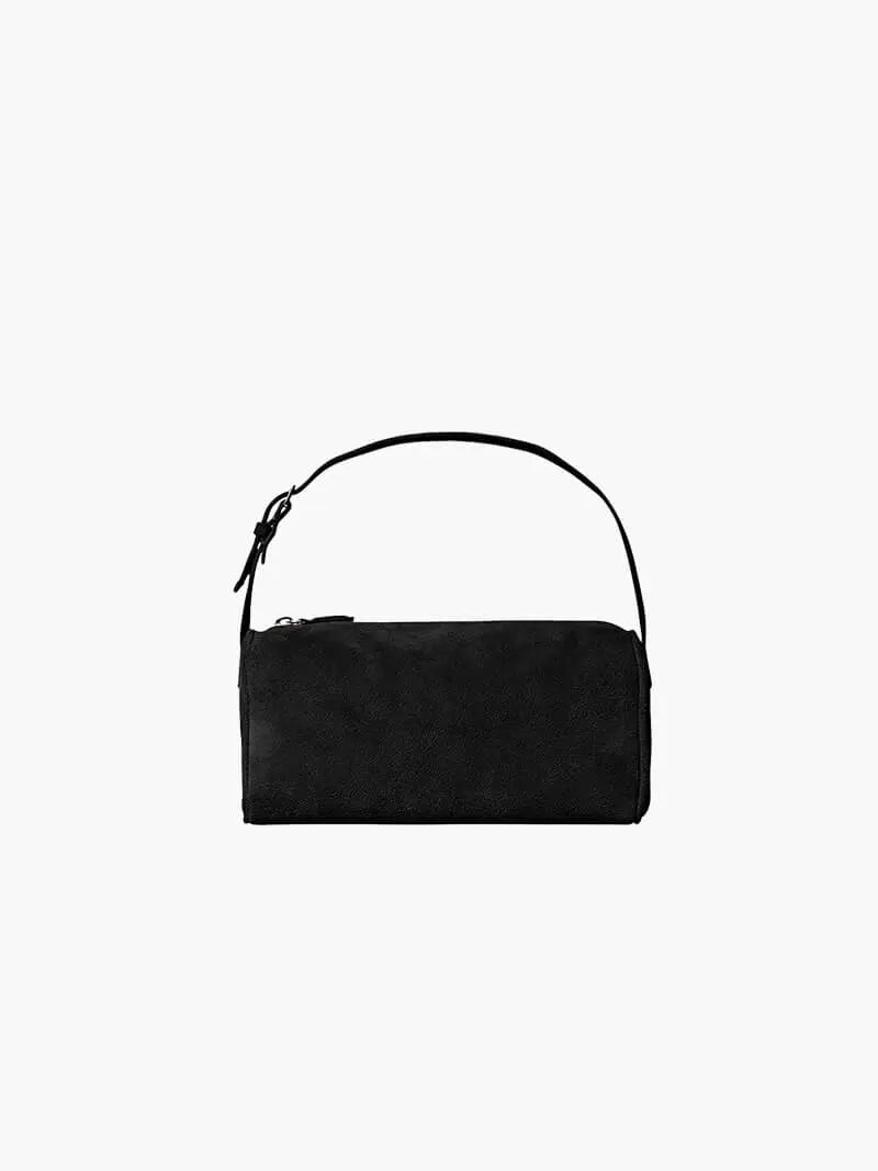 Ruby Suede Shoulder Bag, Compact Minimalist Evening Handbag
