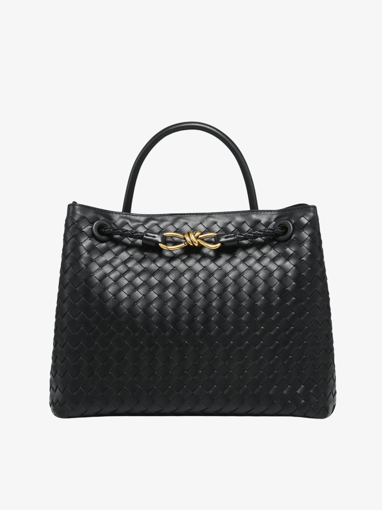Renata | Chocolate Woven Leather Tote – Sophisticated & Timeless