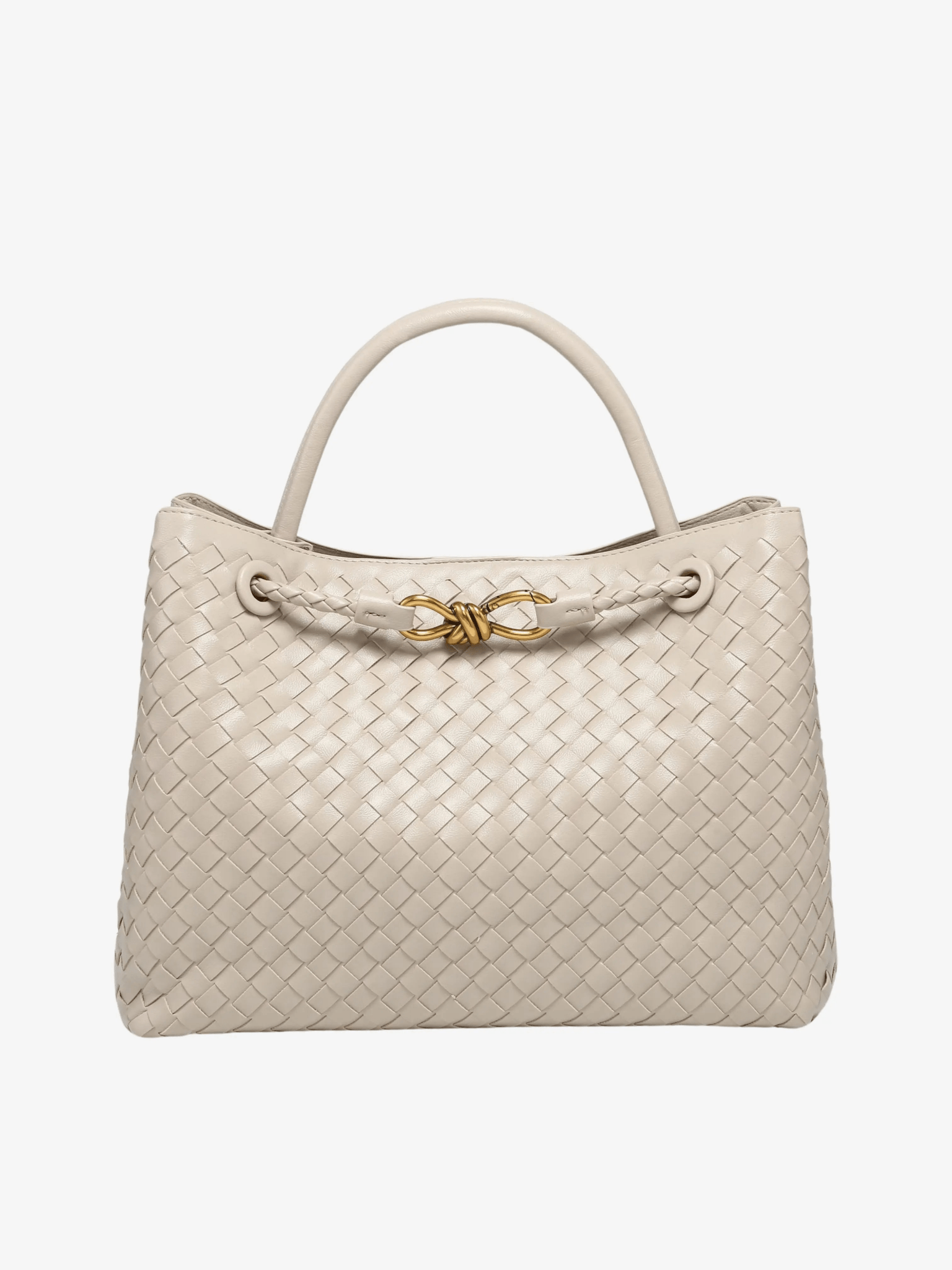 Renata | Chocolate Woven Leather Tote – Sophisticated & Timeless