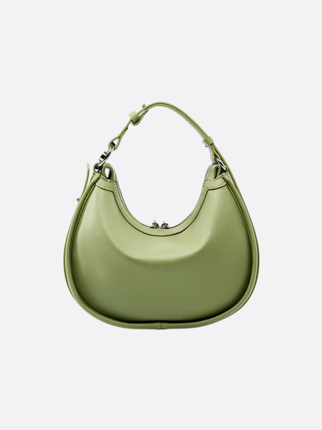 Arden Woven Crescent Bag – Genuine Leather Shoulder Bag