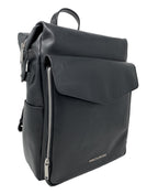 Grand Sac à dos en Cuir véritable Noir | Léanne