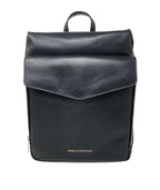 Grand Sac à dos en Cuir véritable Noir | Léanne