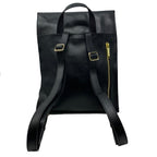 Sac à dos en cuir véritable noir, Antoinette