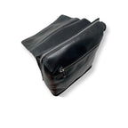 Sac à dos en cuir véritable noir, Antoinette