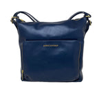 Sac à main en Cuir Transformable Bleu Marine, Alexandra