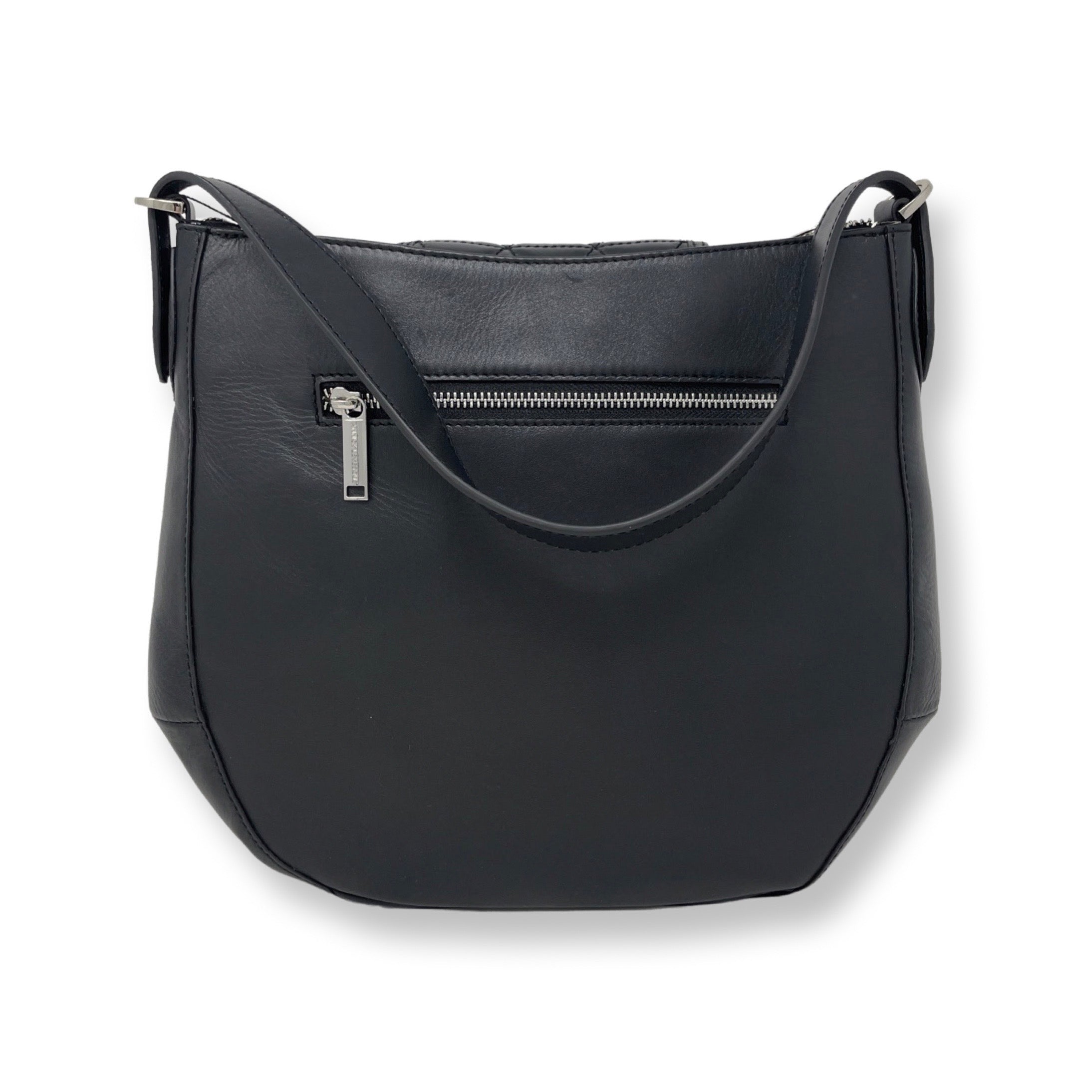 Sac à main en Cuir Noir, 2-en-1, Isabelle