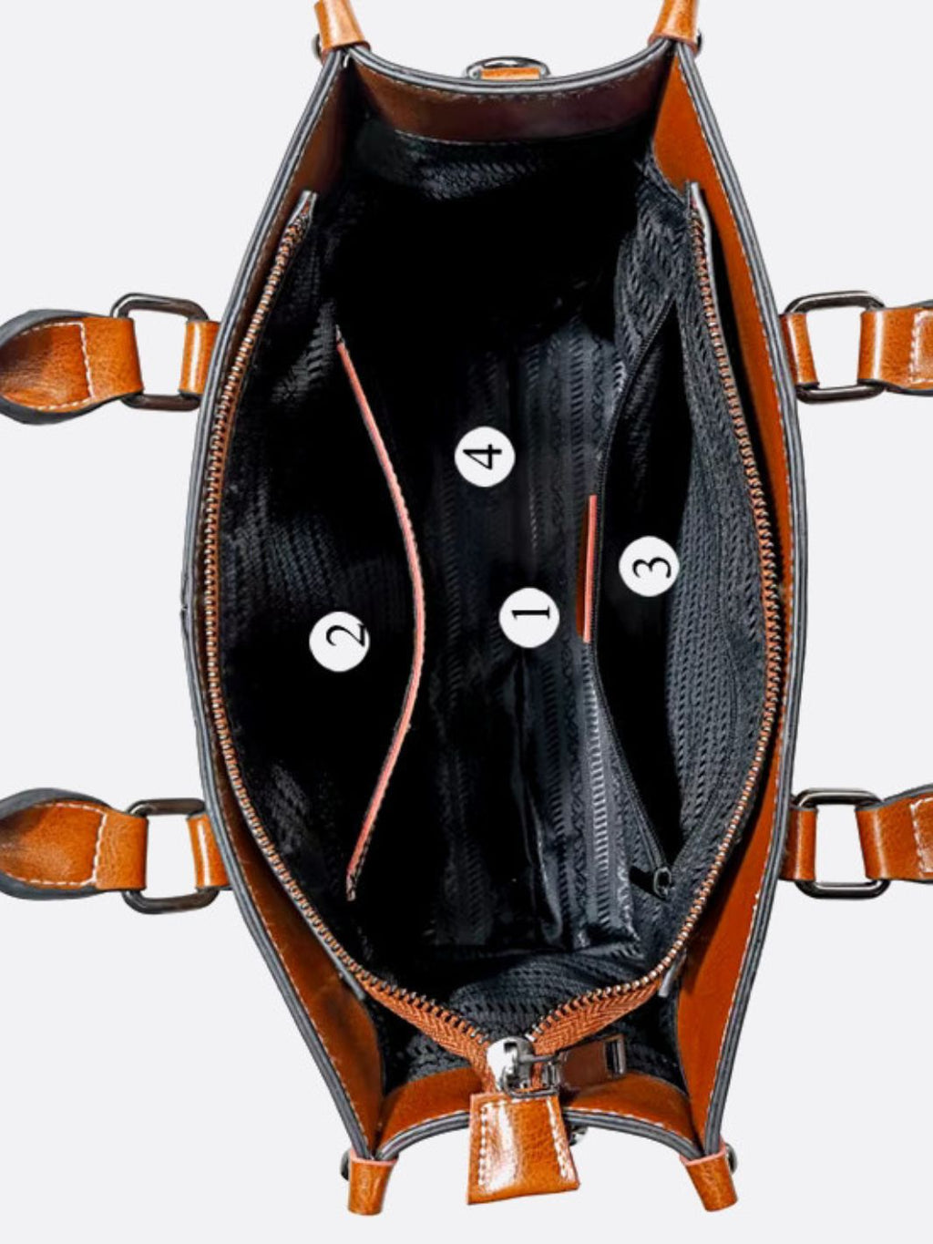 Vintage-Style Camel Leather Tote Bag – Professional & Timeless