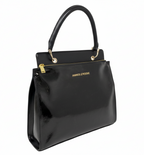 Sac à Main en Cuir Véritable Noir vernis, Chloé
