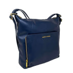 Sac à main en Cuir Transformable Bleu Marine, Alexandra